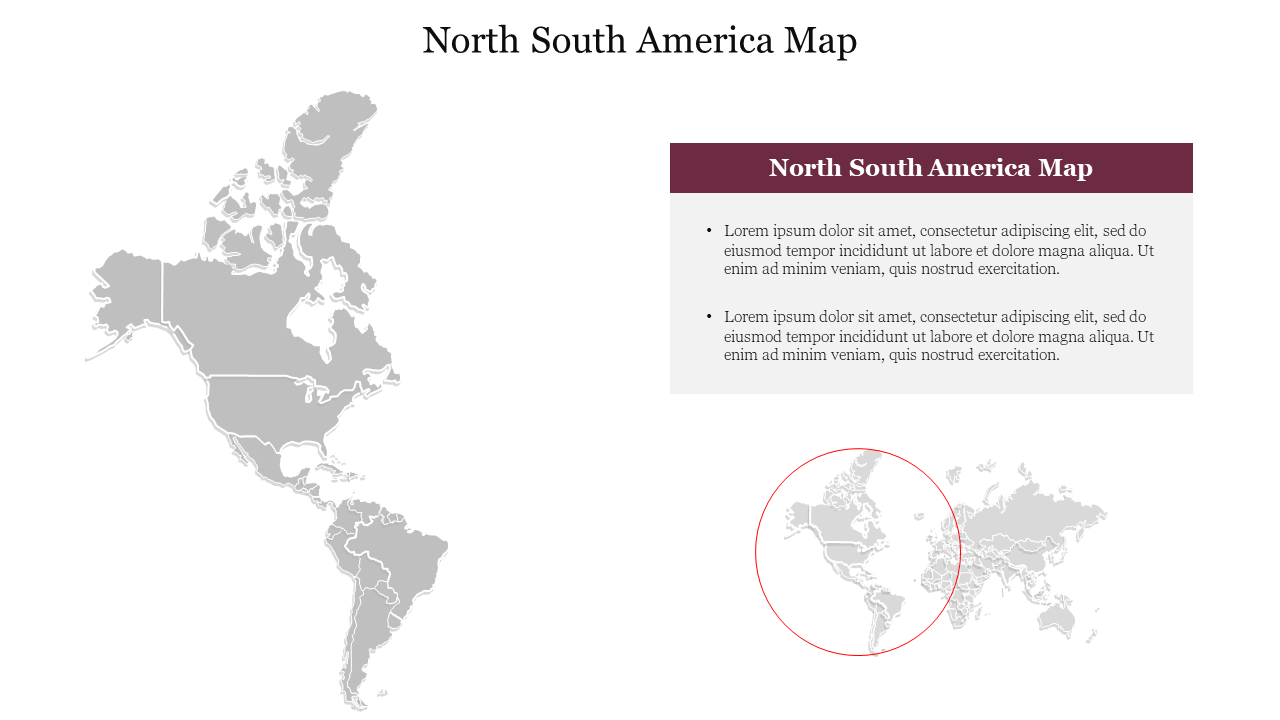 North South America Map